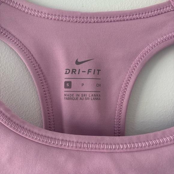 Nike Dri-Fit Victory Swoosh Women's Pink Padded Racerback Sports Bra Sz Small - Picture 5 of 5